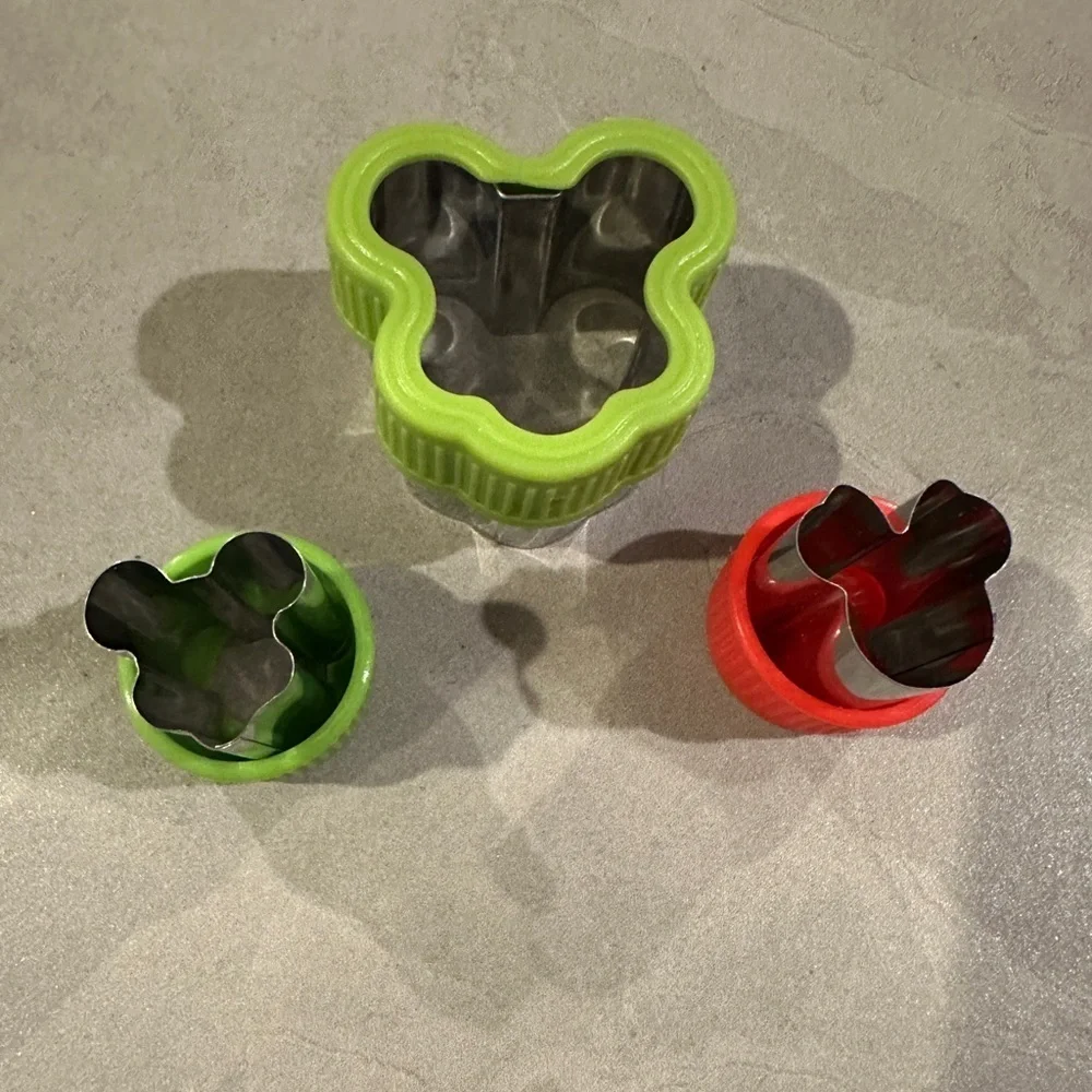 3 Piece Disney Mickey Mouse Icon Bread Cookie Cutter Metal